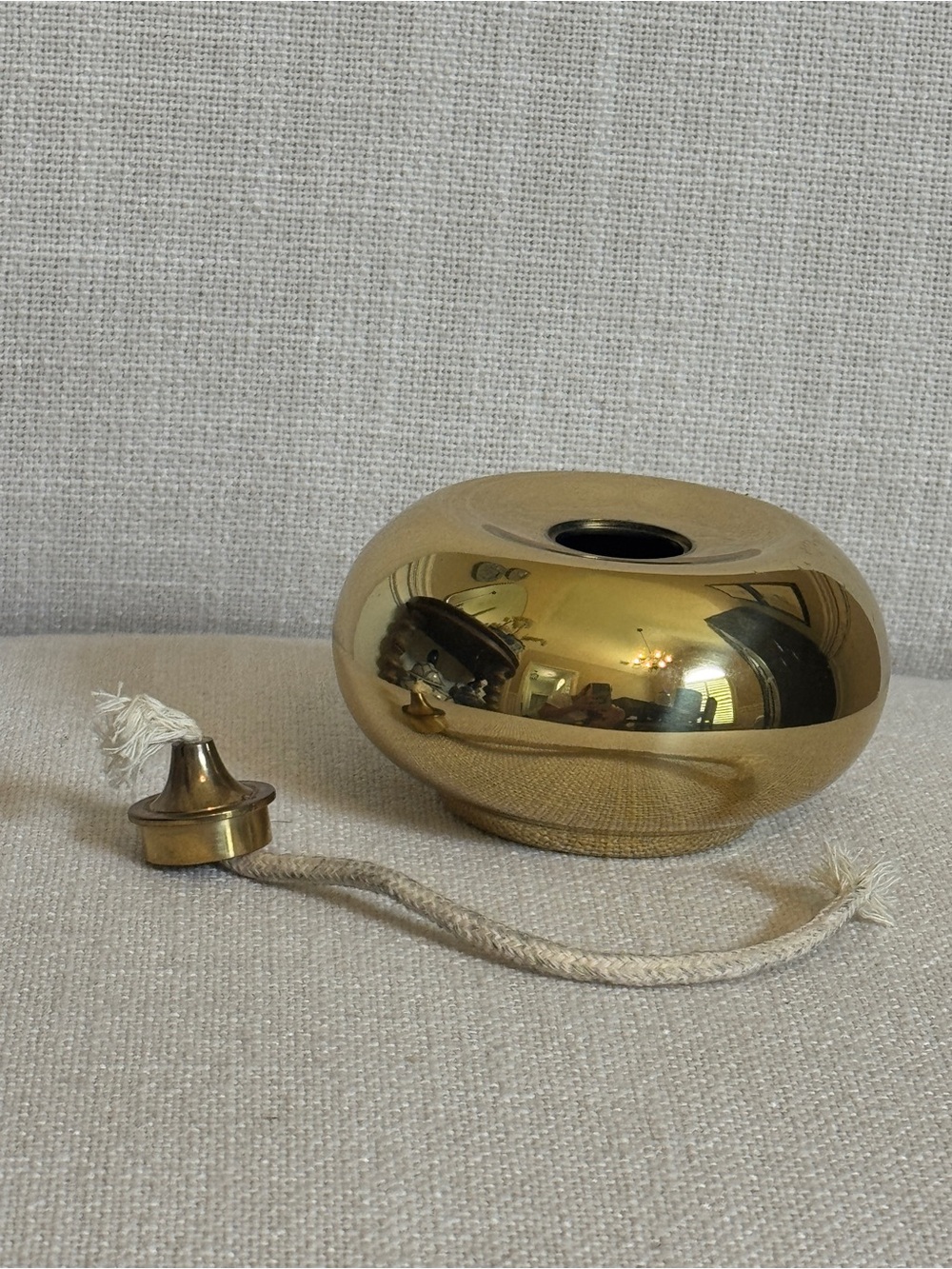 E.S. Sorensen Denmark brass oil lamp